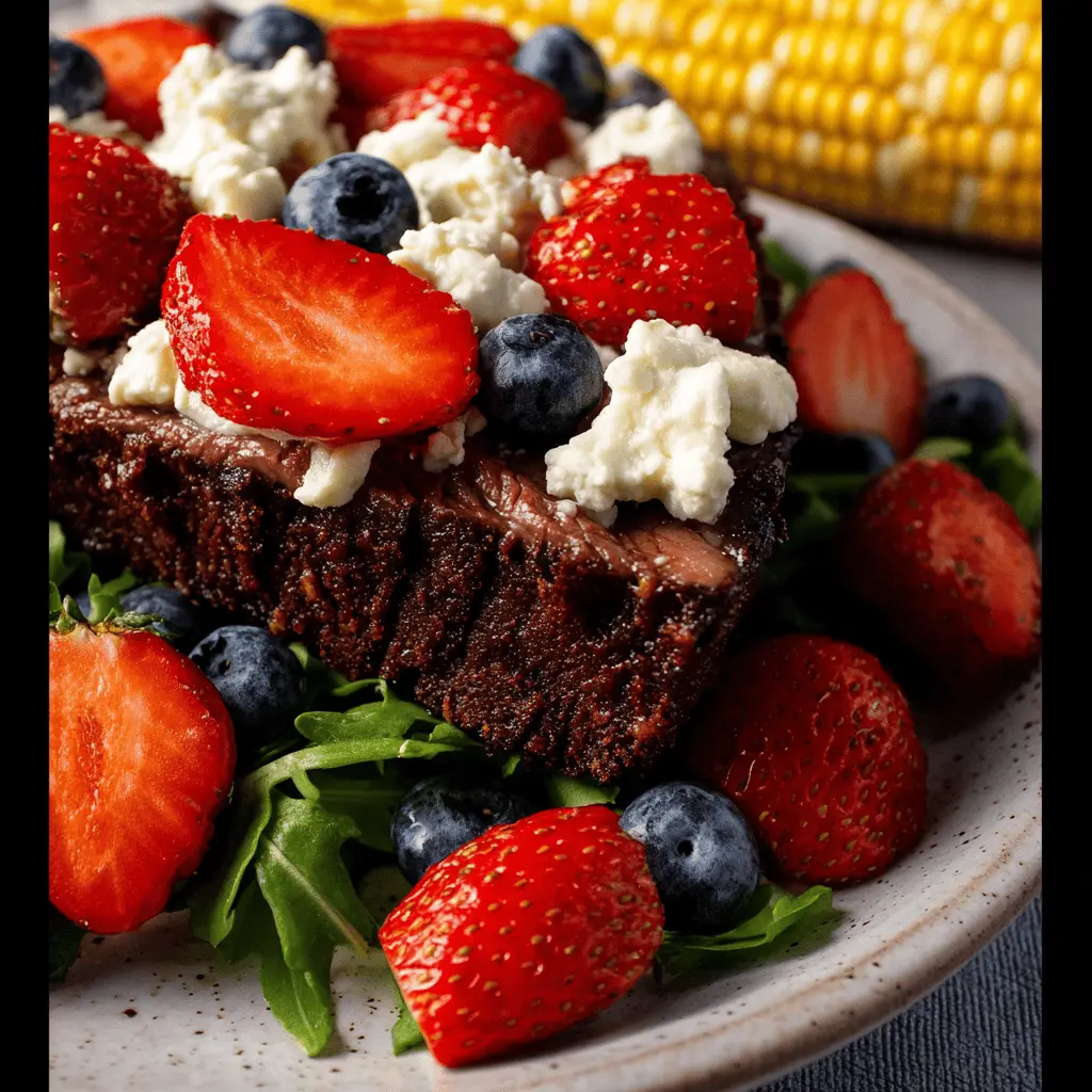Balsamic Steak Gorgonzola Salad: Indulgent Grilled Corn Delight