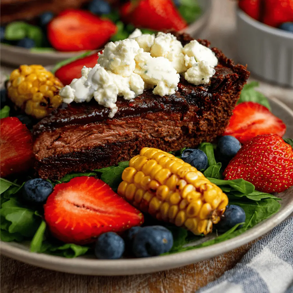 Balsamic Steak Gorgonzola Salad: A Juicy Grilled Corn Delight