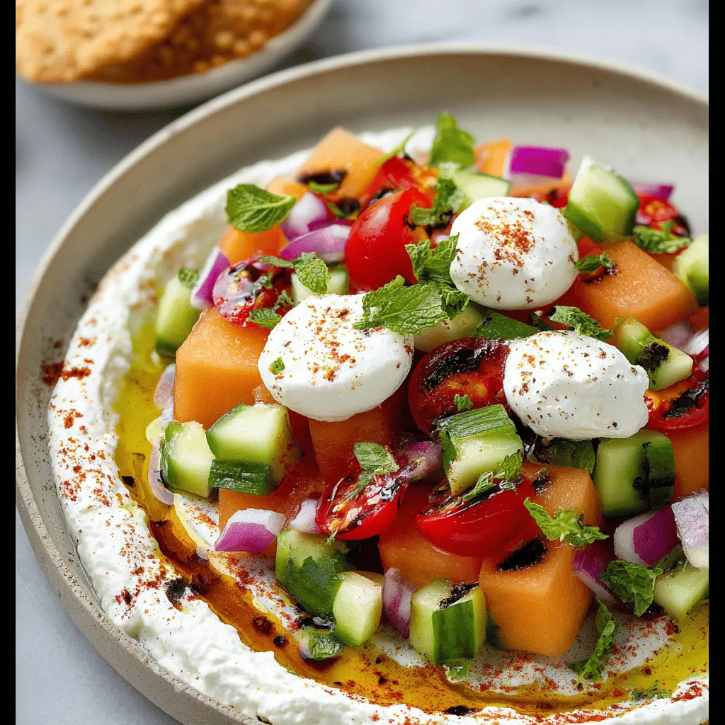 Melon Caprese Salad: A Juicy Twist with Turkey Bacon Delight