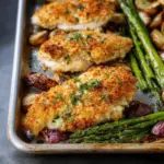 Parmesan Crusted Chicken Sheet Pan Dinner
