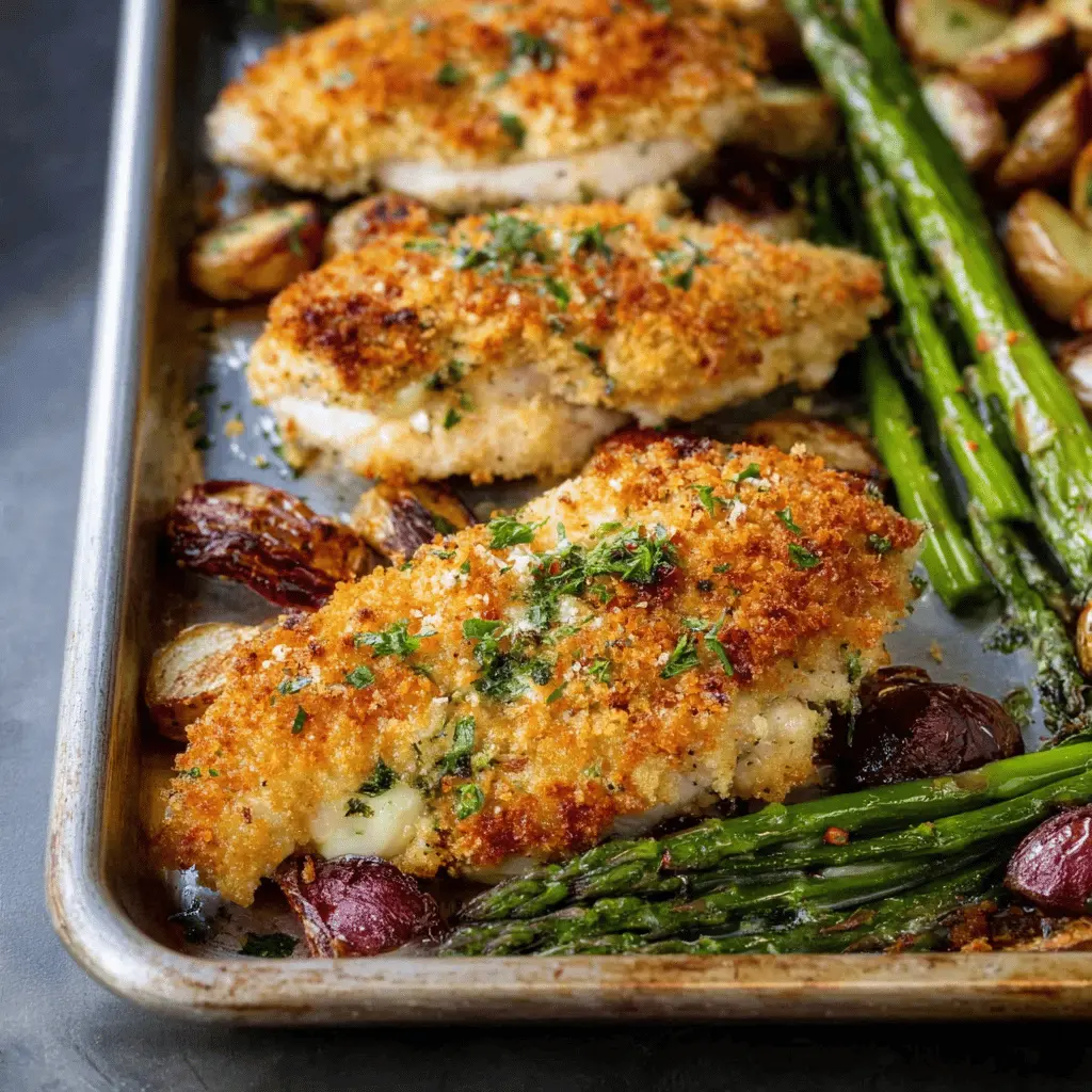 Parmesan Crusted Chicken Sheet Pan Dinner: Easy & Delicious Meal