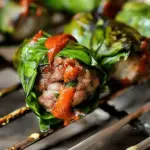 Thai Basil Beef Rolls