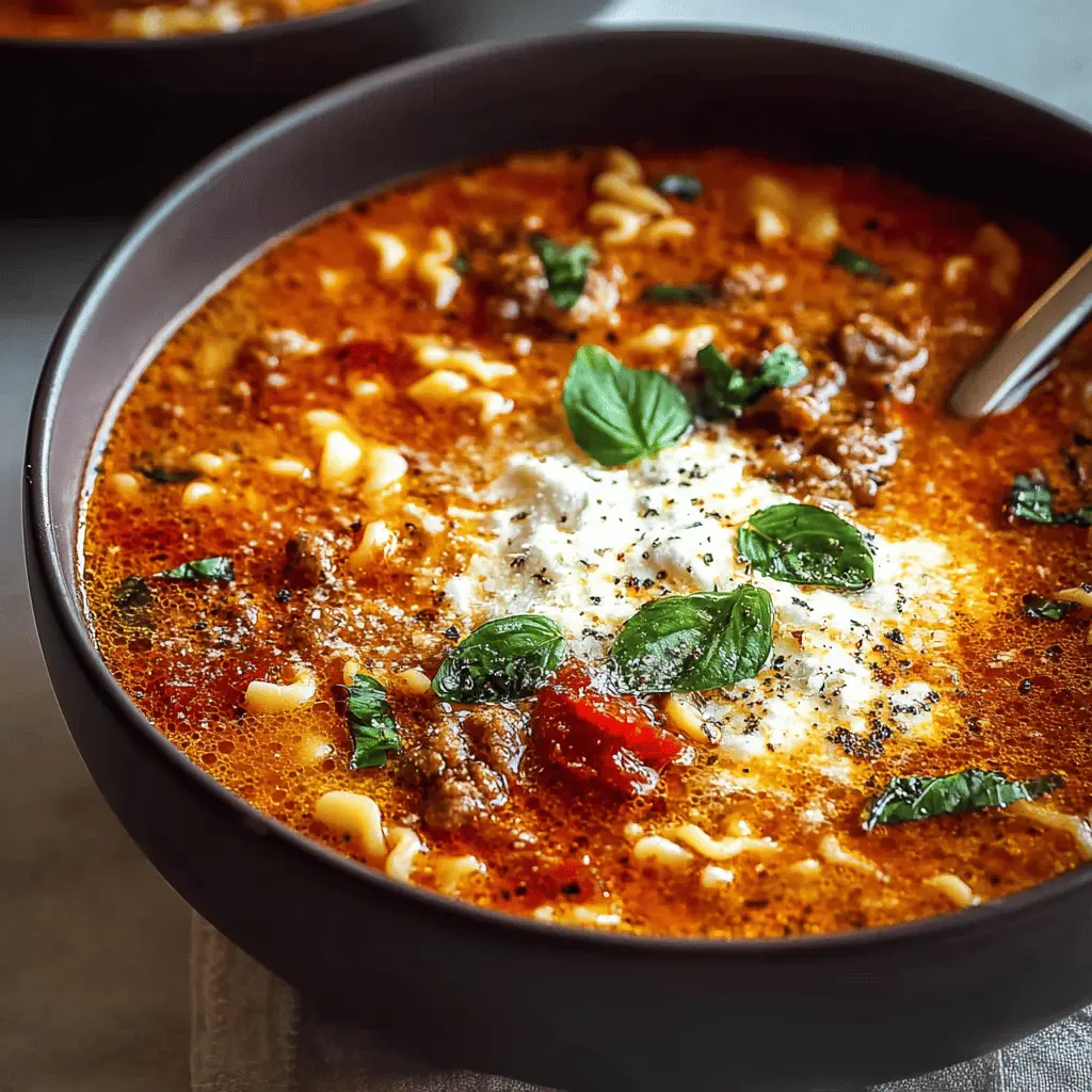 Hearty Italian Sausage Lasagna Soup: A Cozy, Comforting Delight