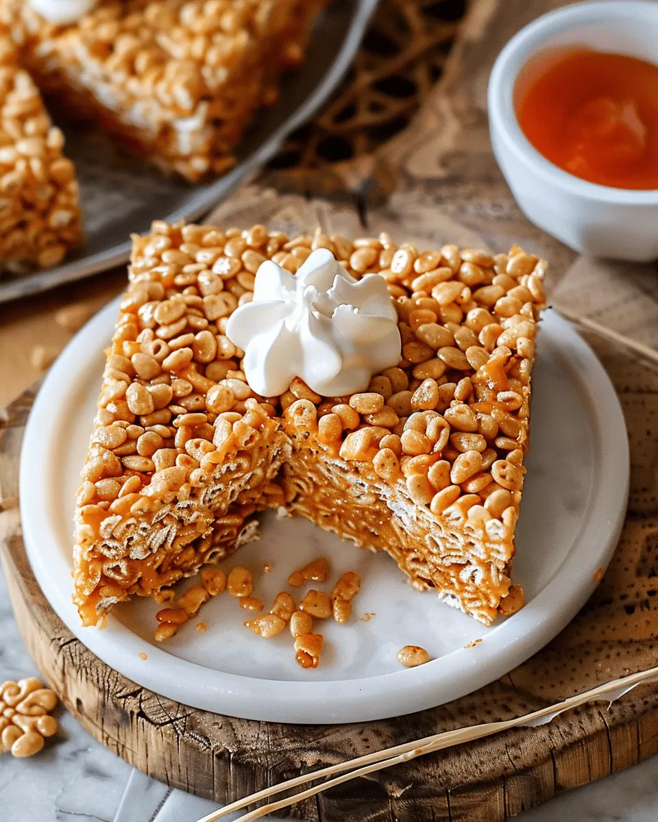 Pumpkin Pie Rice Krispies Treats: Indulge in a Festive Twist