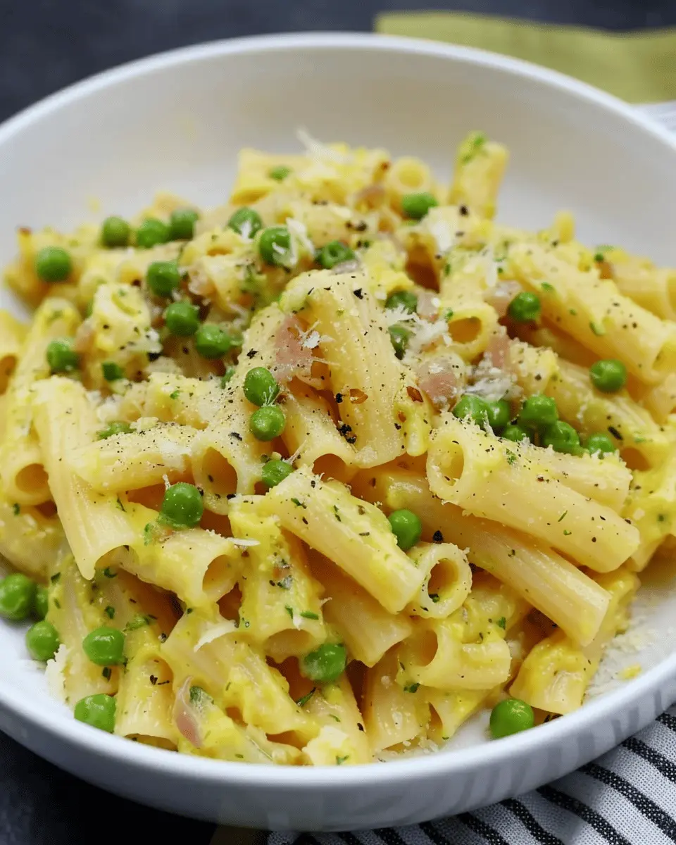 Pasta and Peas: Easy Comfort Food with Turkey Bacon Delight
