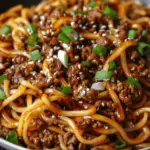 Mongolian Ground Beef Noodles