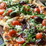 Mediterranean Naan Bread Pizza