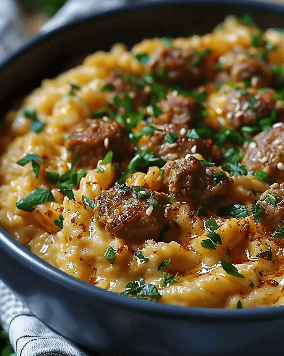 One-Pot Creamy Spicy Garlic Delight with Turkey Bacon and Chicken Ham