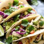 Cilantro Lime Chicken Crockpot Tacos