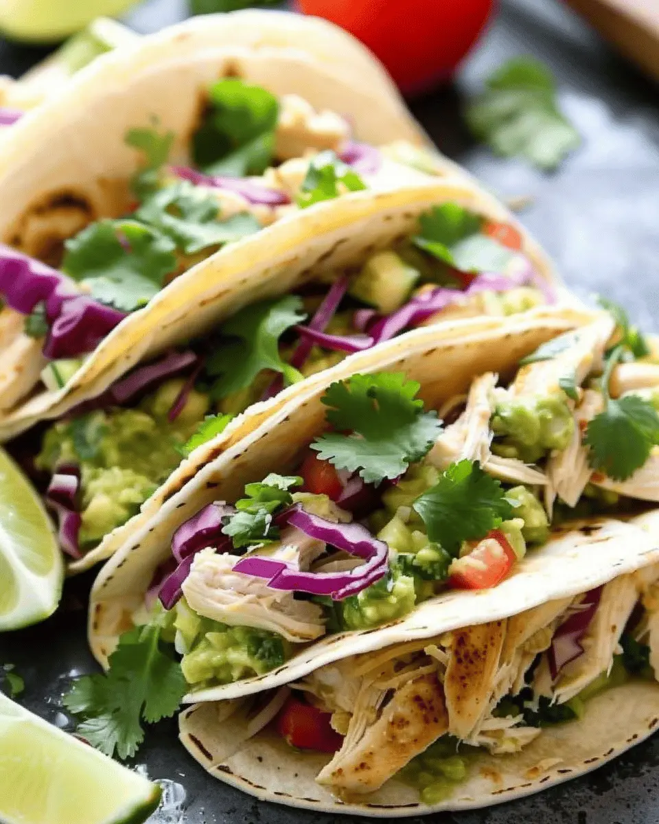 Cilantro Lime Chicken Crockpot Tacos: Juicy and Easy Delight