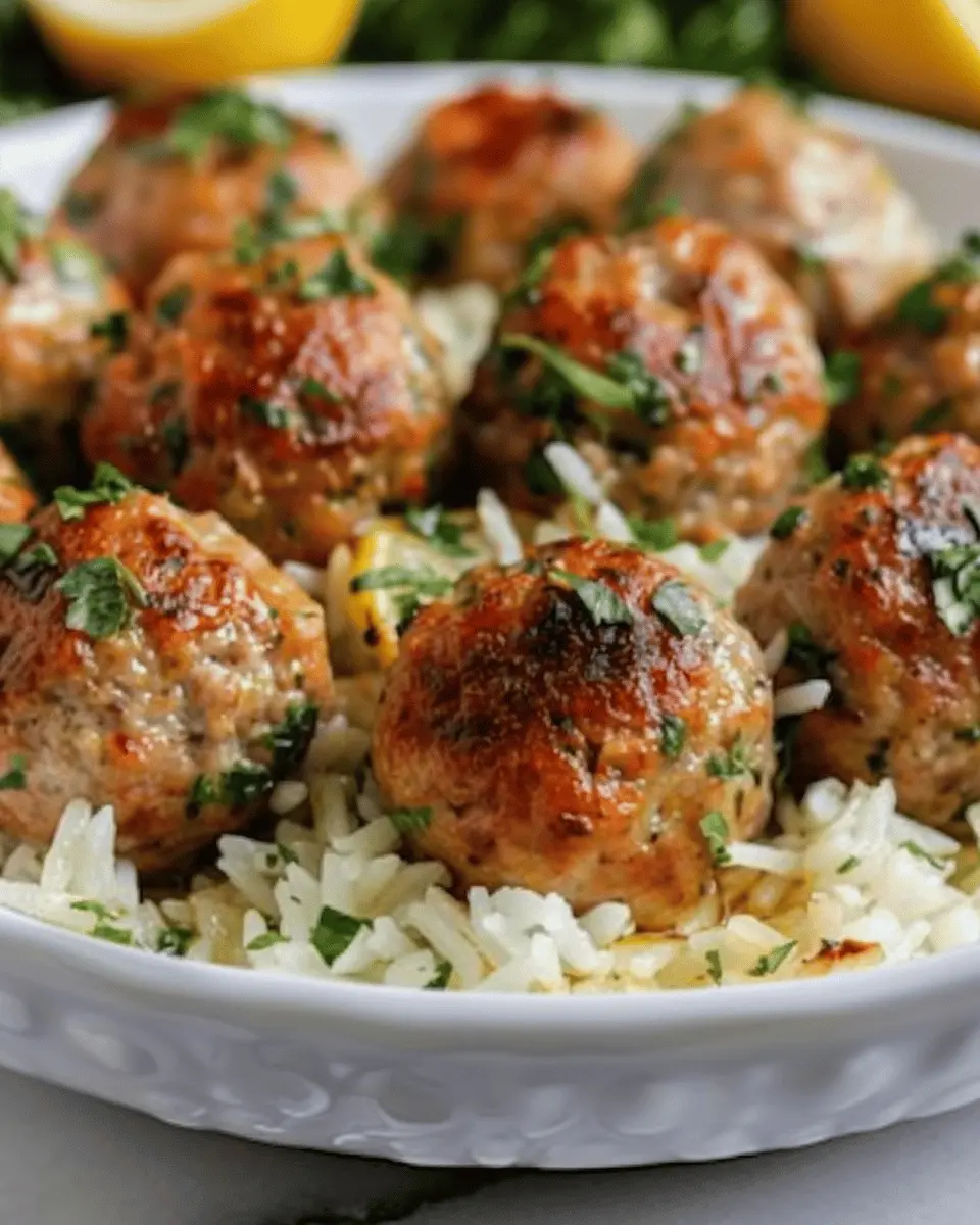Greek Turkey Meatballs with Lemon Herb Rice: A Juicy Twist on Comfort Food