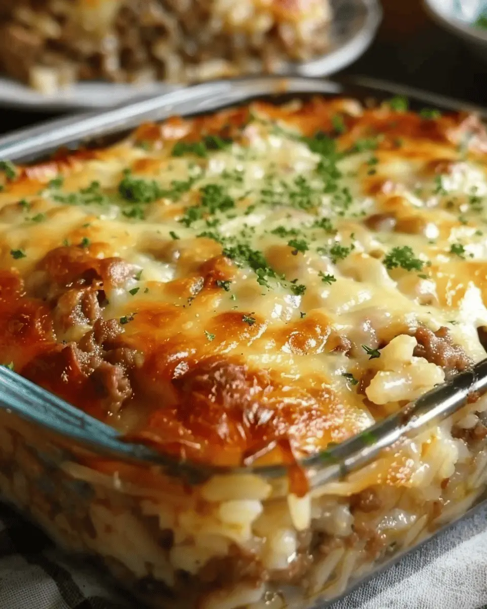 French Onion Ground Beef & Rice Casserole: Easy Comfort Food Delight