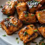 Air Fryer Honey Garlic Salmon Bites