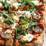 Hot Honey and Goat Cheese Pepperoni Pizza