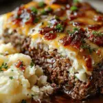 Meatloaf with Mashed Potatoes and Cheese