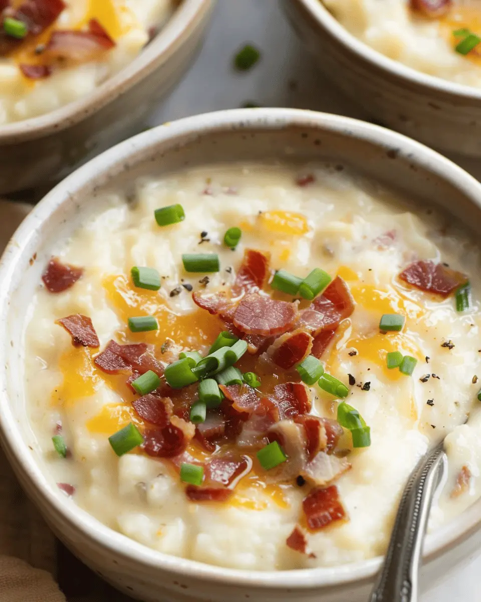 Easy Baked Potato Soup: Indulgent Comfort with Turkey Bacon