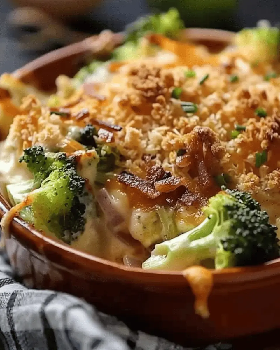 Savory French Onion Broccoli with Turkey Bacon: A Cozy Delight
