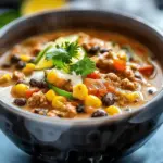 High Protein Creamy Taco Soup
