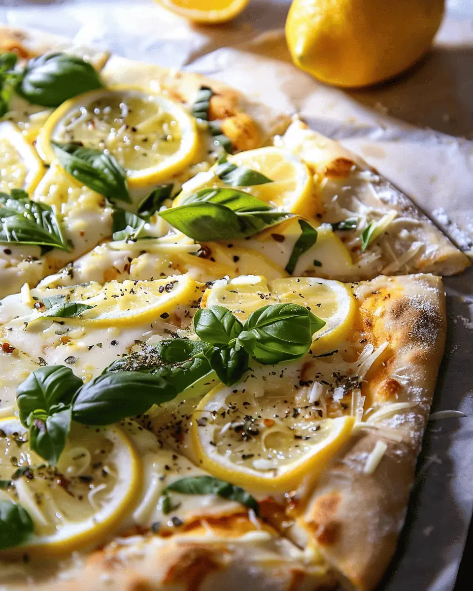 3 Cheese Lemon Basil Pizza: Easy Recipe for Homemade Delights