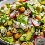 Chickpea Feta Avocado Salad