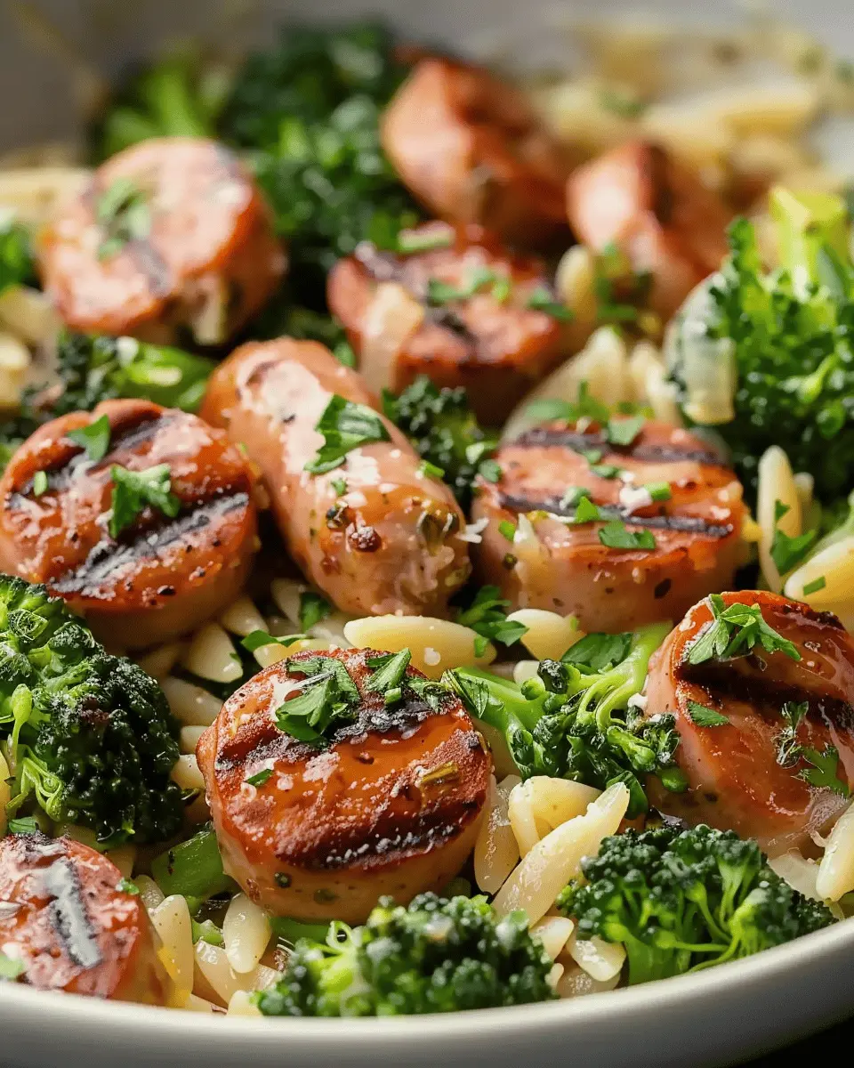 Chicken Sausage and Broccoli Orzo: A Quick and Healthy Delight