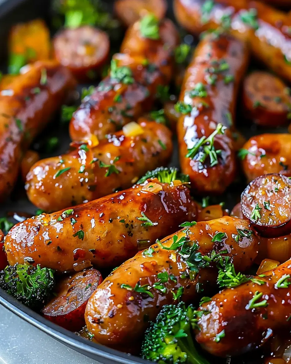 Honey Garlic Sheet Pan Sausage: Easy Family Meal with Turkey Bacon
