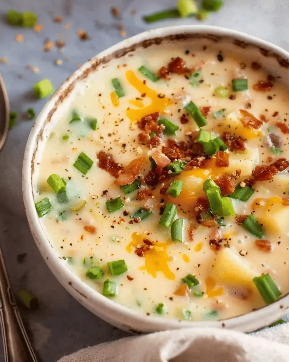 Crockpot Potato Soup: Easy Creamy Recipe with Turkey Bacon