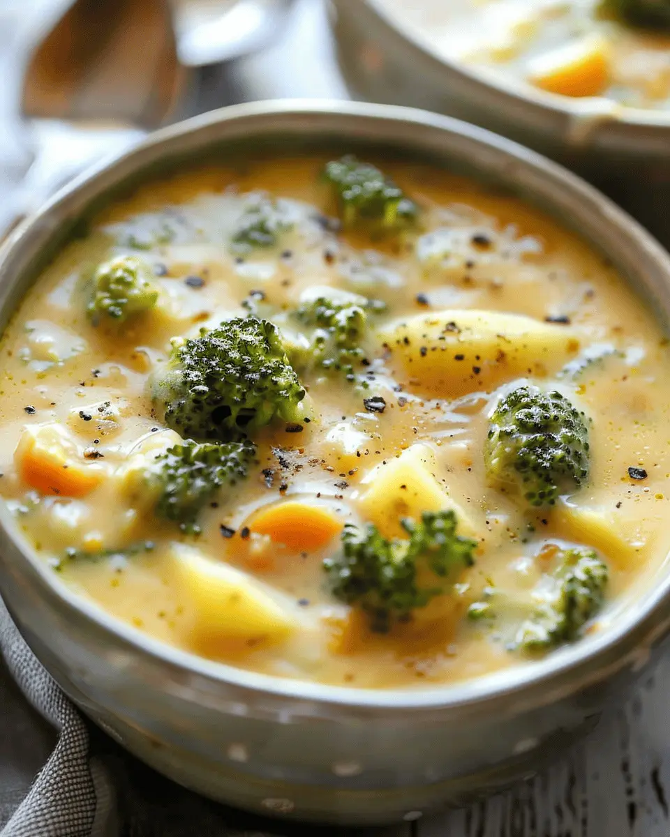 Crockpot Potato Broccoli Cheddar Soup: Easy Comfort in Every Bowl