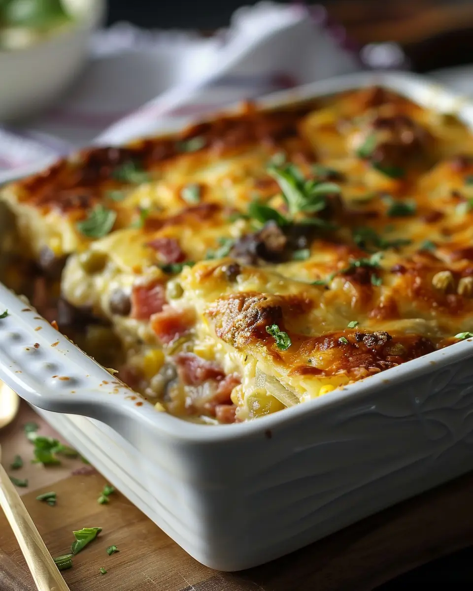 Farmer’s Casserole: Easy and Delicious with Turkey Bacon &amp; Chicken Ham