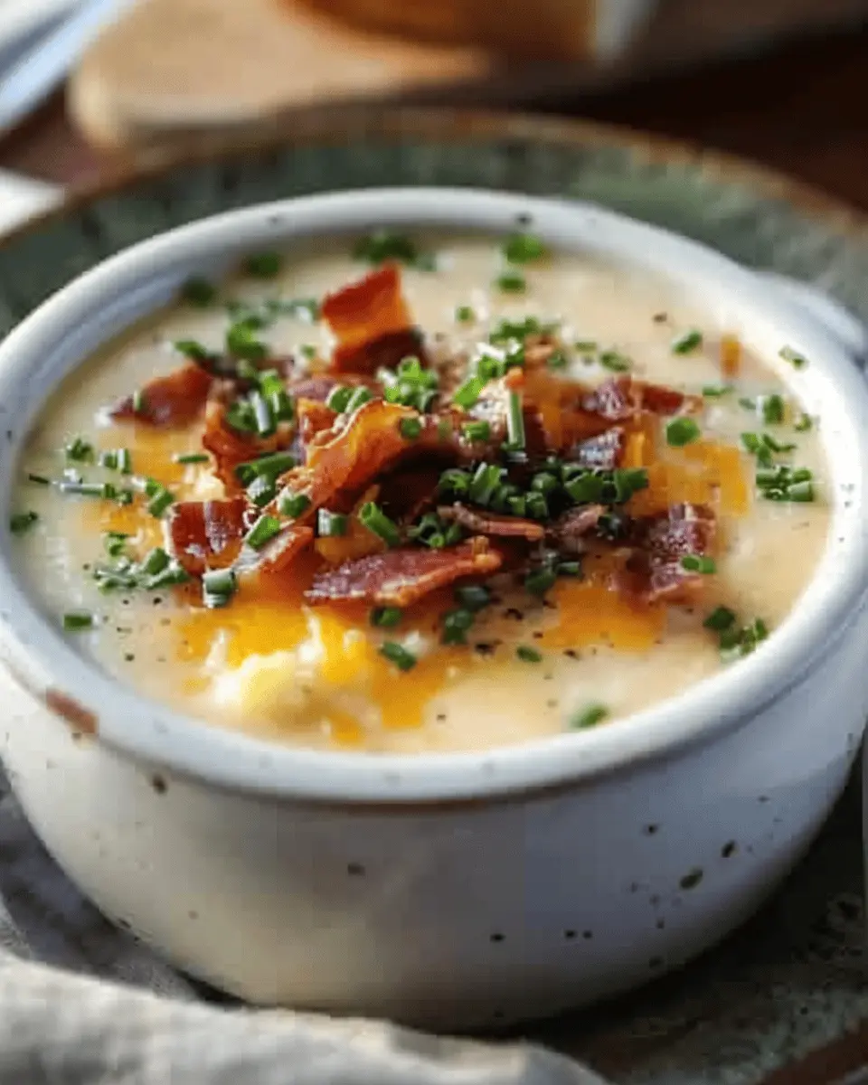 Crockpot Loaded Baked Potato Soup: Easy Comfort with Turkey Bacon