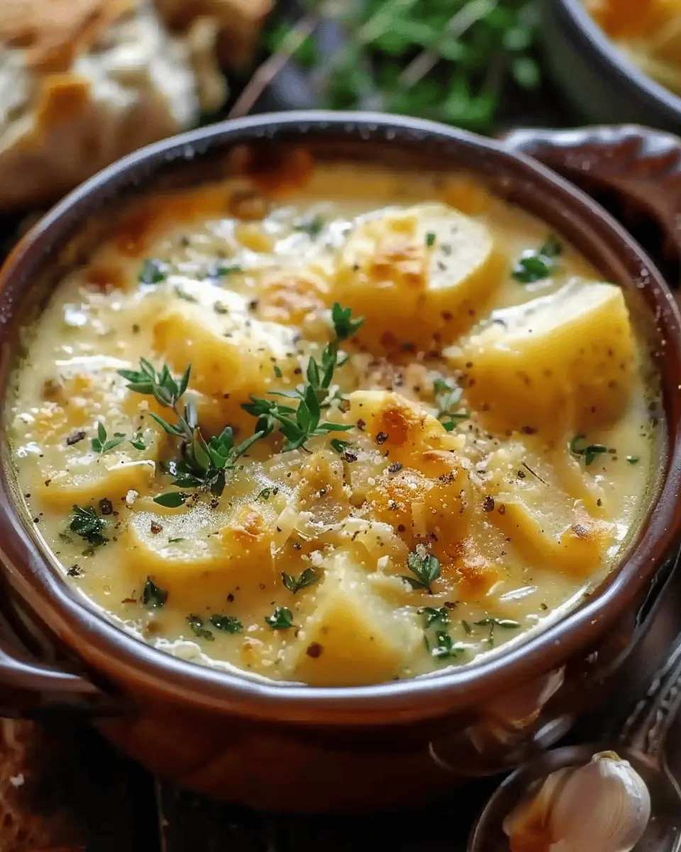 Hearty Cheddar Garlic Herb Potato Soup: A Comforting Classic