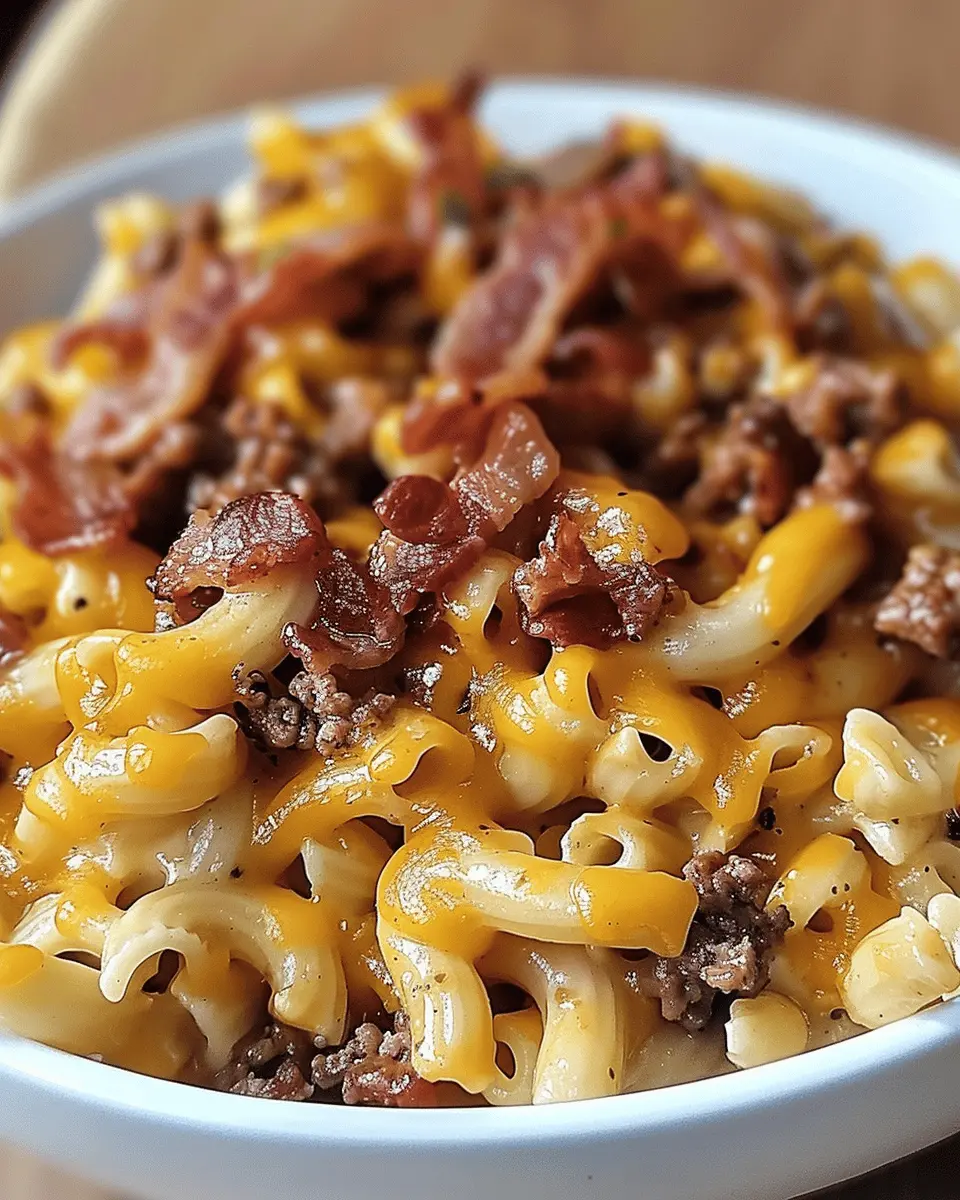 Loaded Bacon Cheeseburger Pasta: Indulgent Comfort Food Delight