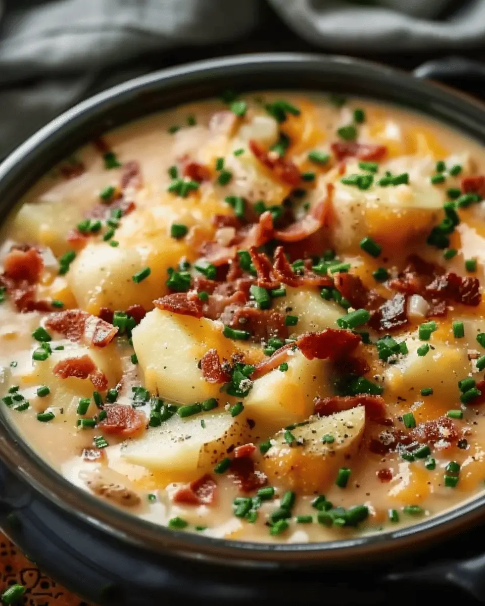 Crock Pot Crack Potato Soup: Indulgent Comfort with Turkey Bacon