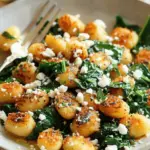 Crispy Gnocchi With Spinach And Feta