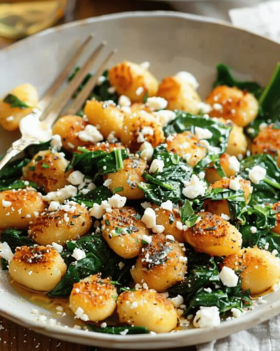 Crispy Gnocchi With Spinach And Feta: A Delicious Homemade Delight