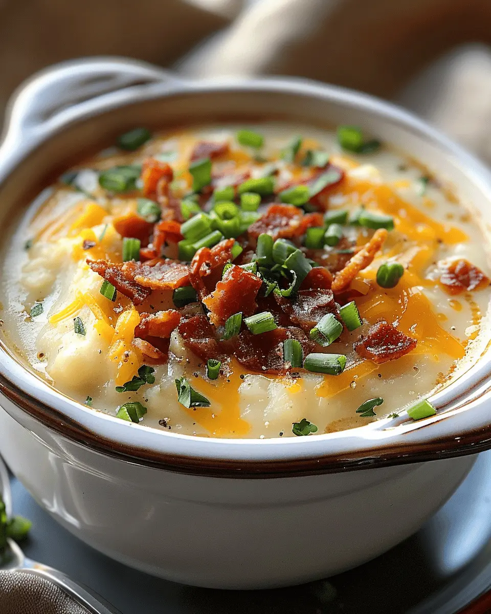 Crockpot Loaded Baked Potato Soup: A Healthy Twist with Turkey Bacon