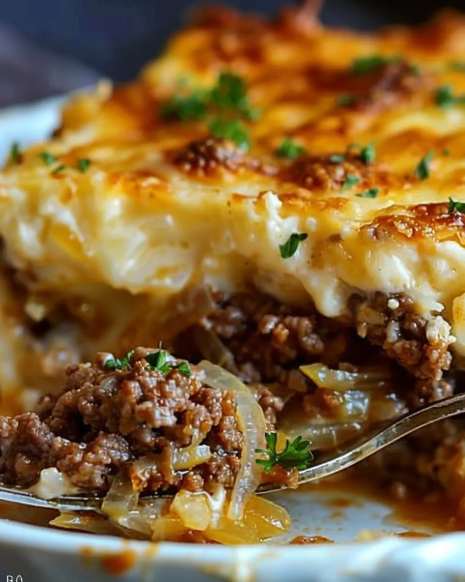 French Onion Ground Beef Skillet: A Cozy, Juicy Delight