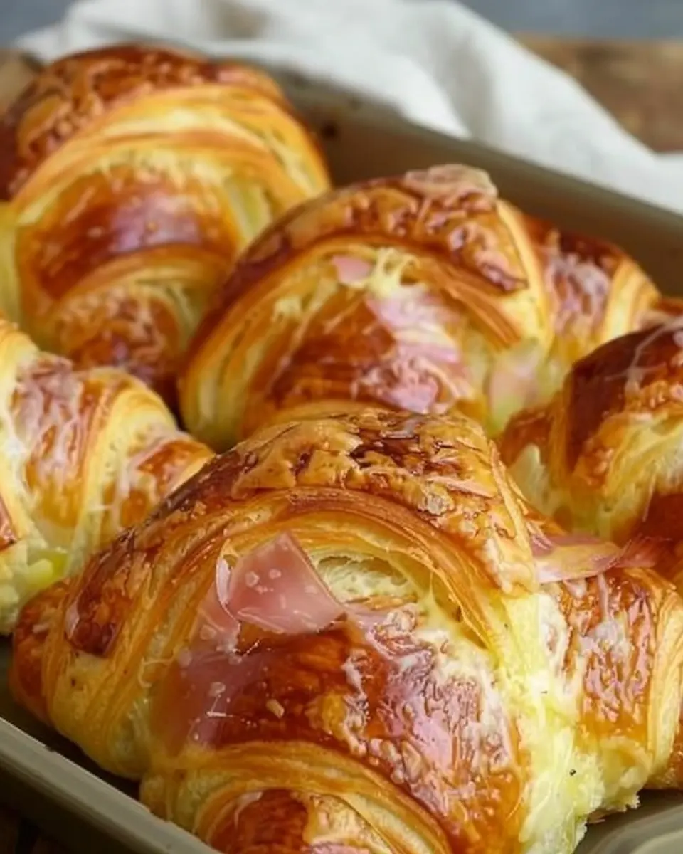 Croissant Bake: Indulgent Turkey Bacon and Chicken Ham Delight