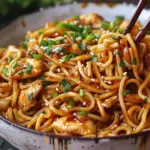 Sticky Garlic Chicken Noodles