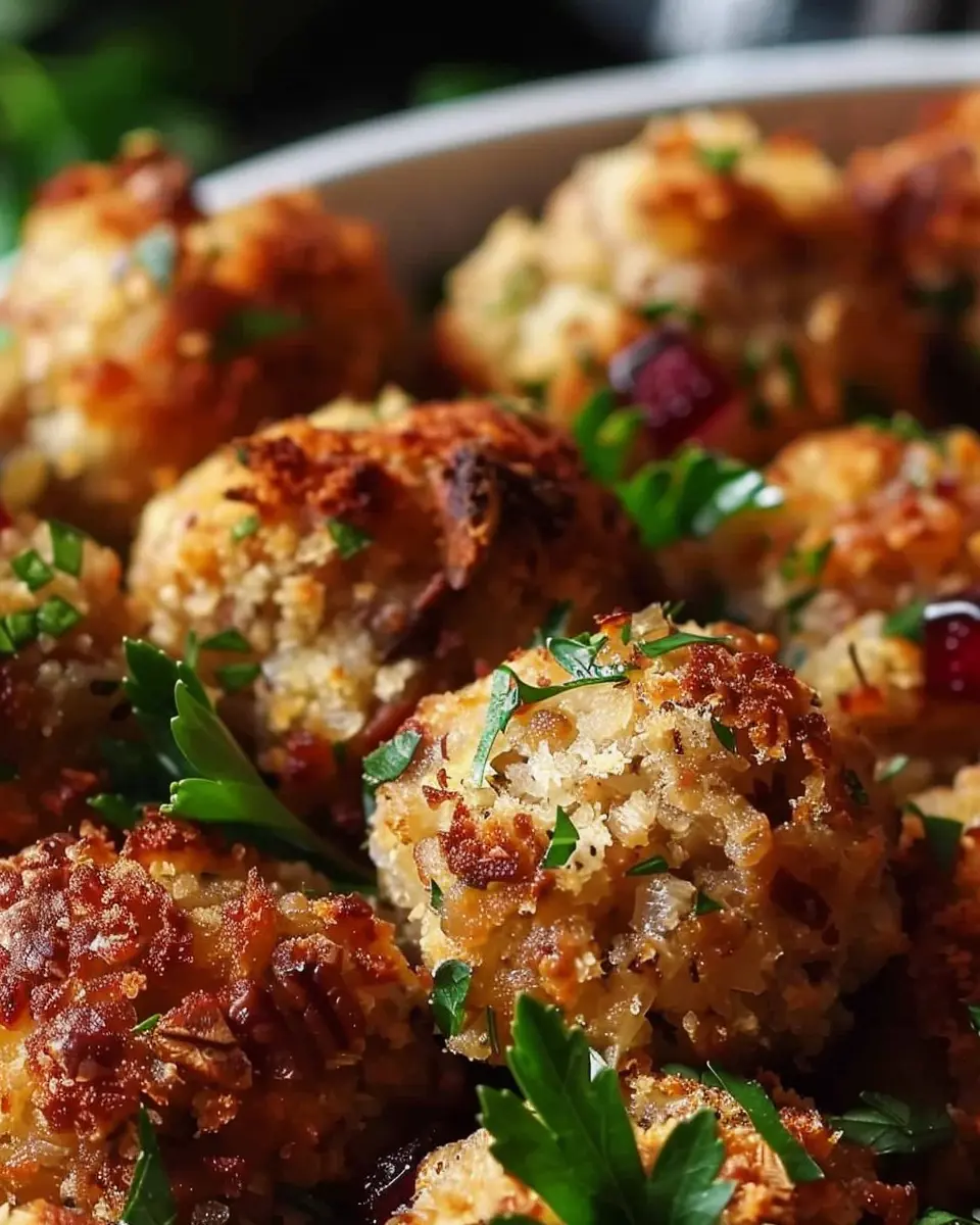 Thanksgiving Stuffing Balls: Easy Recipe with Turkey Bacon Delight
