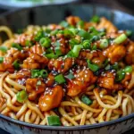 Sticky Garlic Chicken Noodles