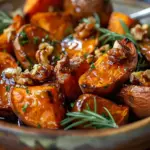 Walnut Maple Roasted Sweet Potatoes