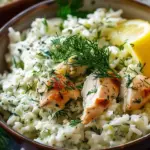 Dump-and-Bake Chicken Tzatziki Rice