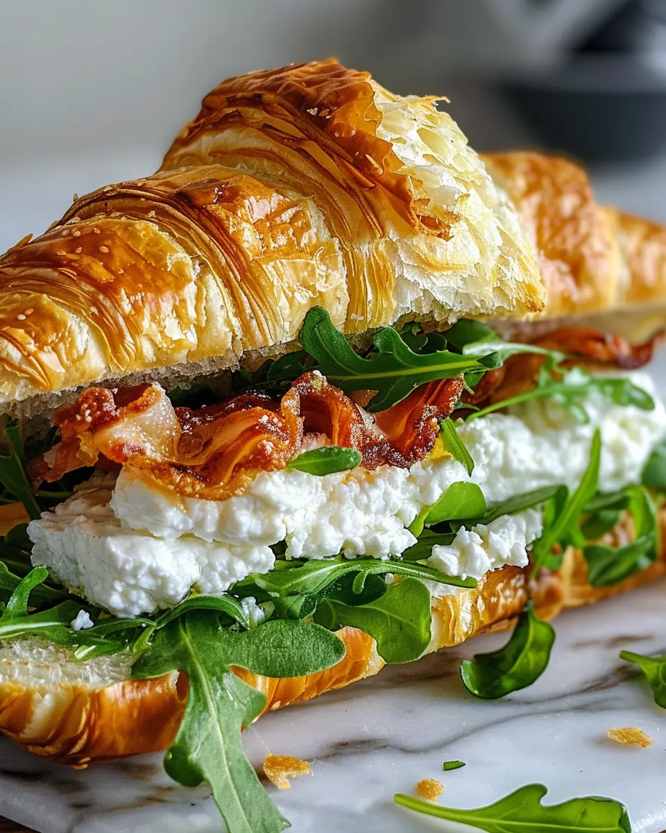 Goat Cheese Croissant Sandwich: An Indulgent Turkey Bacon Delight
