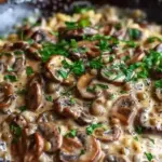 Creamy Vegan Lentil Mushroom Stroganoff