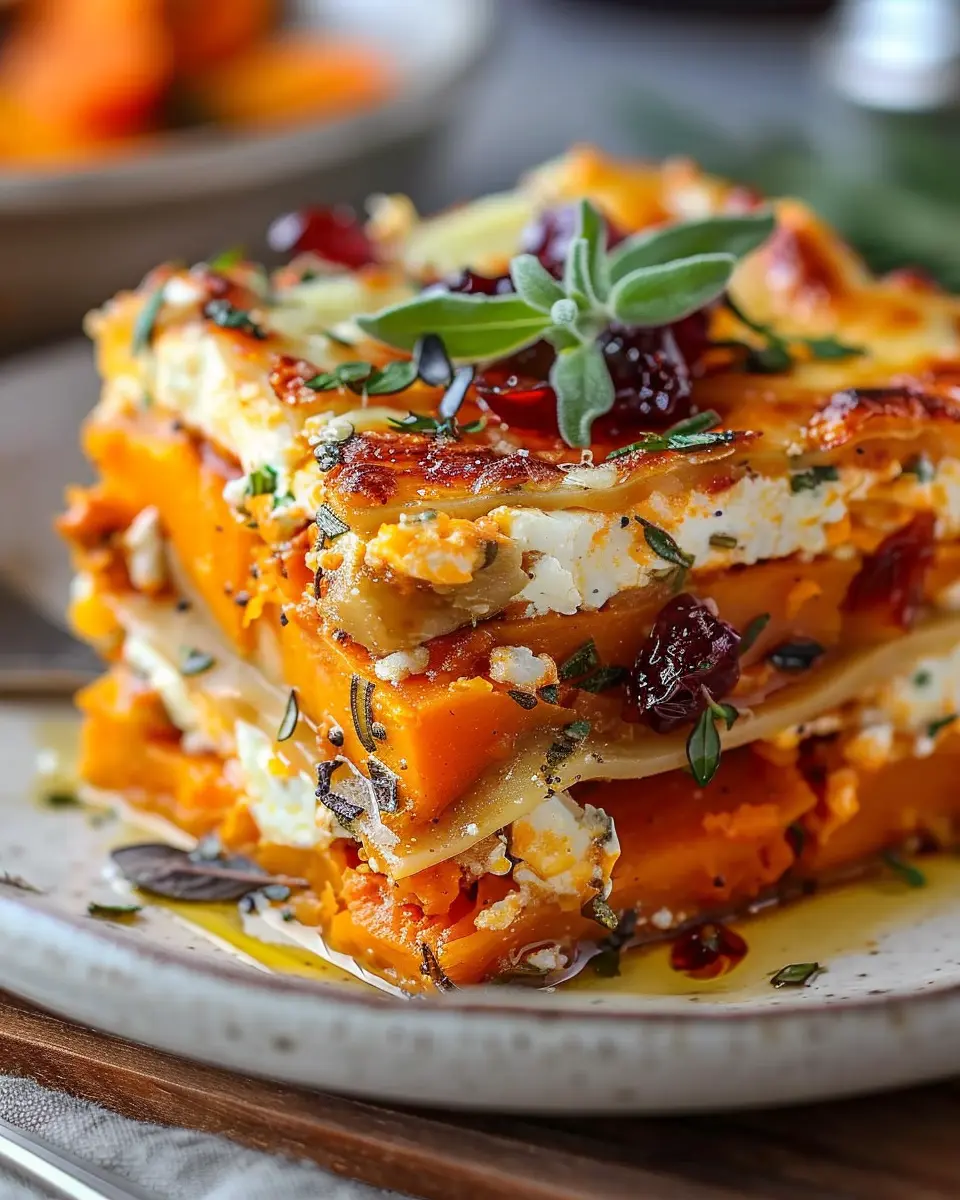 Layered Sweet Potato Butternut Squash Carrot Lasagna Delight