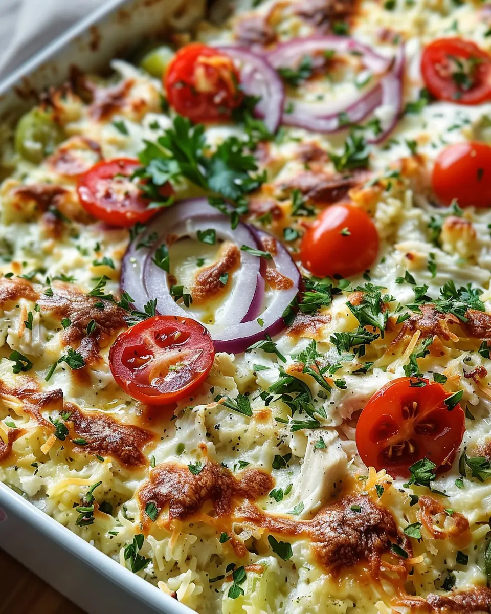 dump-and-bake chicken tzatziki casserole: easy weeknight delight