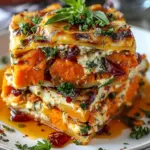 Layered Sweet Potato Butternut Squash Carrot Lasagna