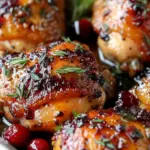 Baked Orange Cranberry Chicken Thighs
