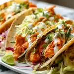Buffalo Chicken Smash Burger Tacos